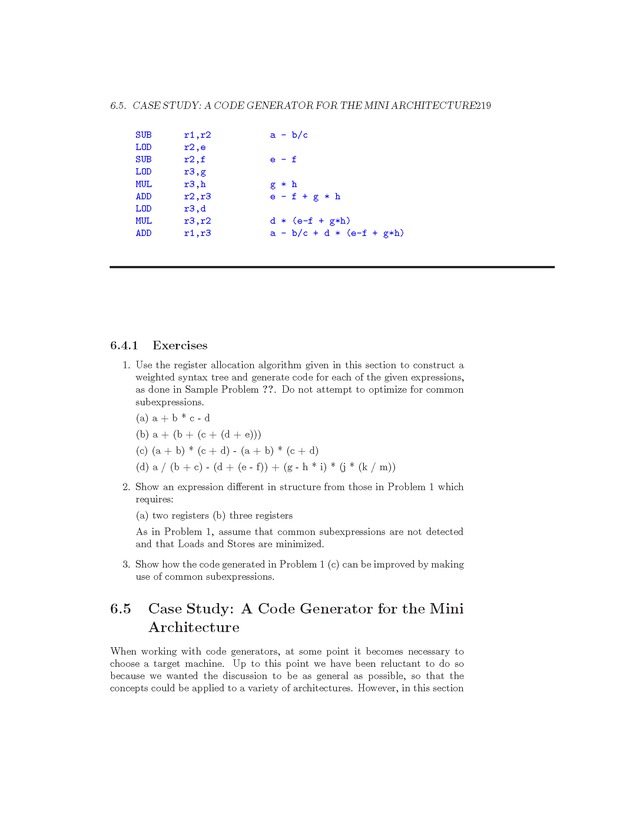 Compiler Design: Theory, Tools, and Examples - Page 219